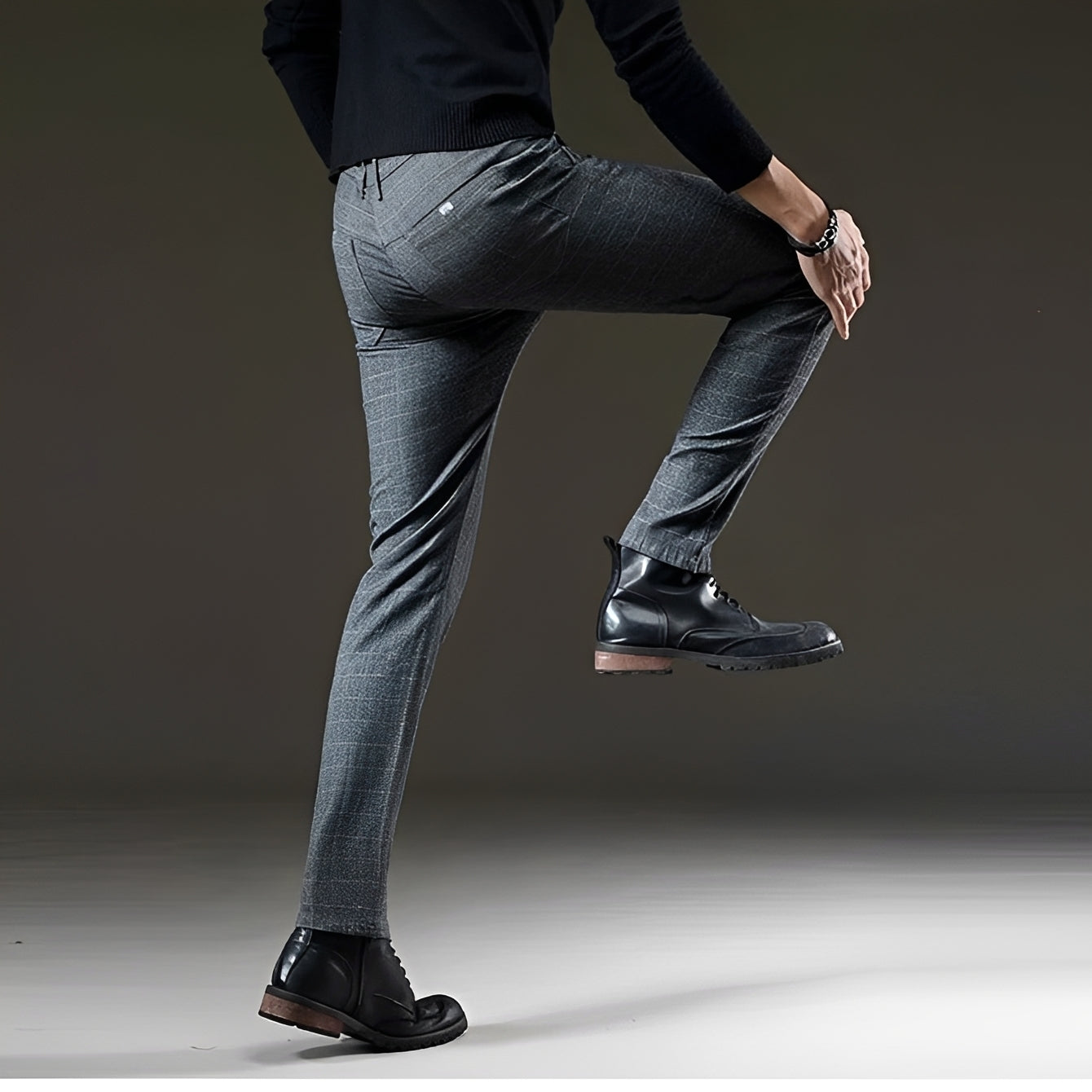 Kristian - Stylish Pants with a Check Pattern