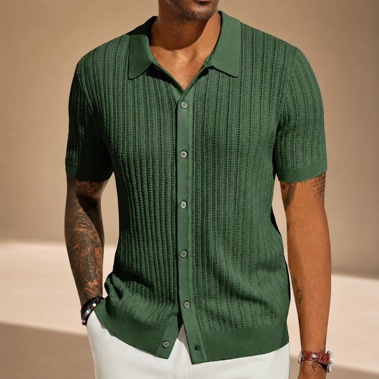 Steven - Casual Breathable Open Shirt