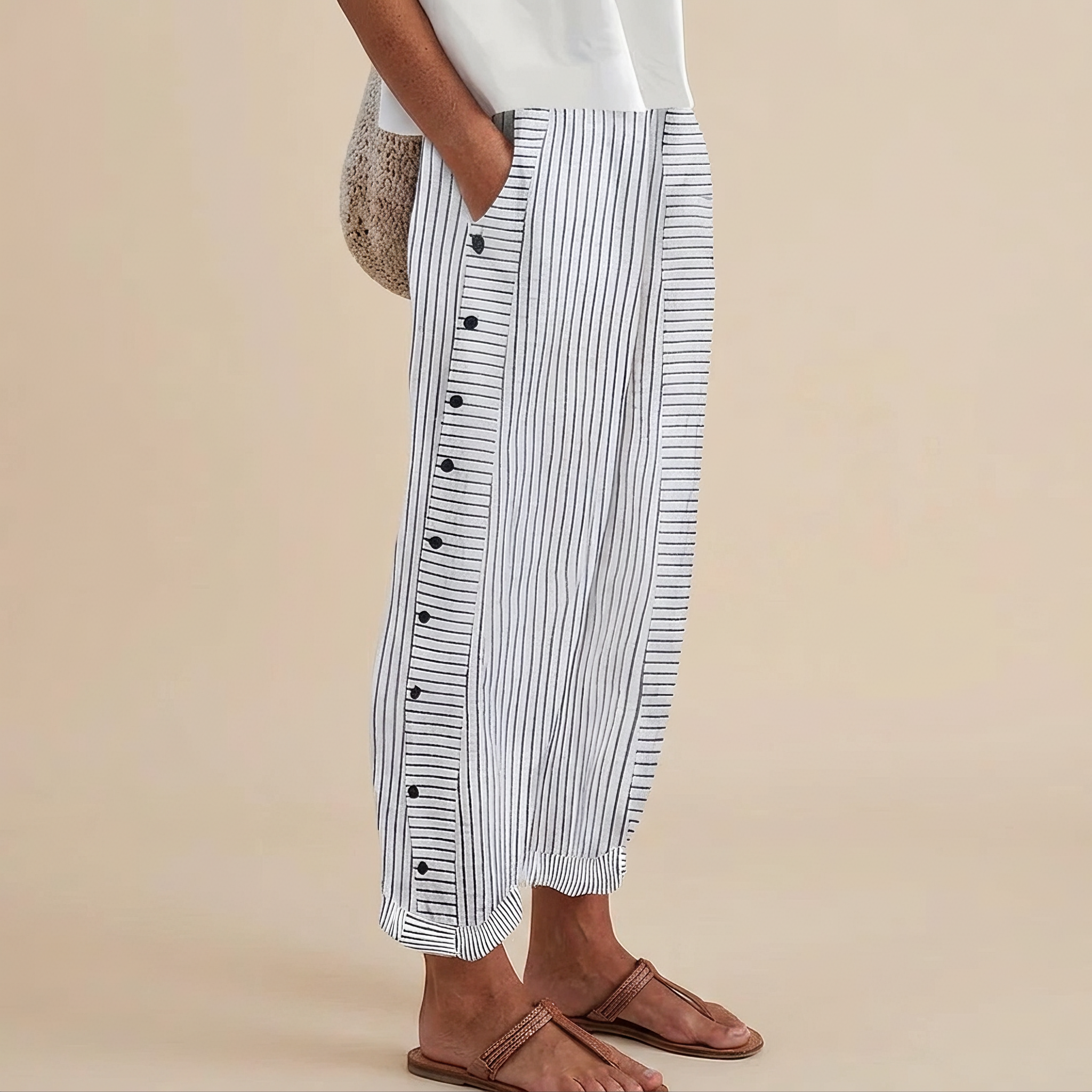 Rachael - Relaxed Pants with Side Pockets