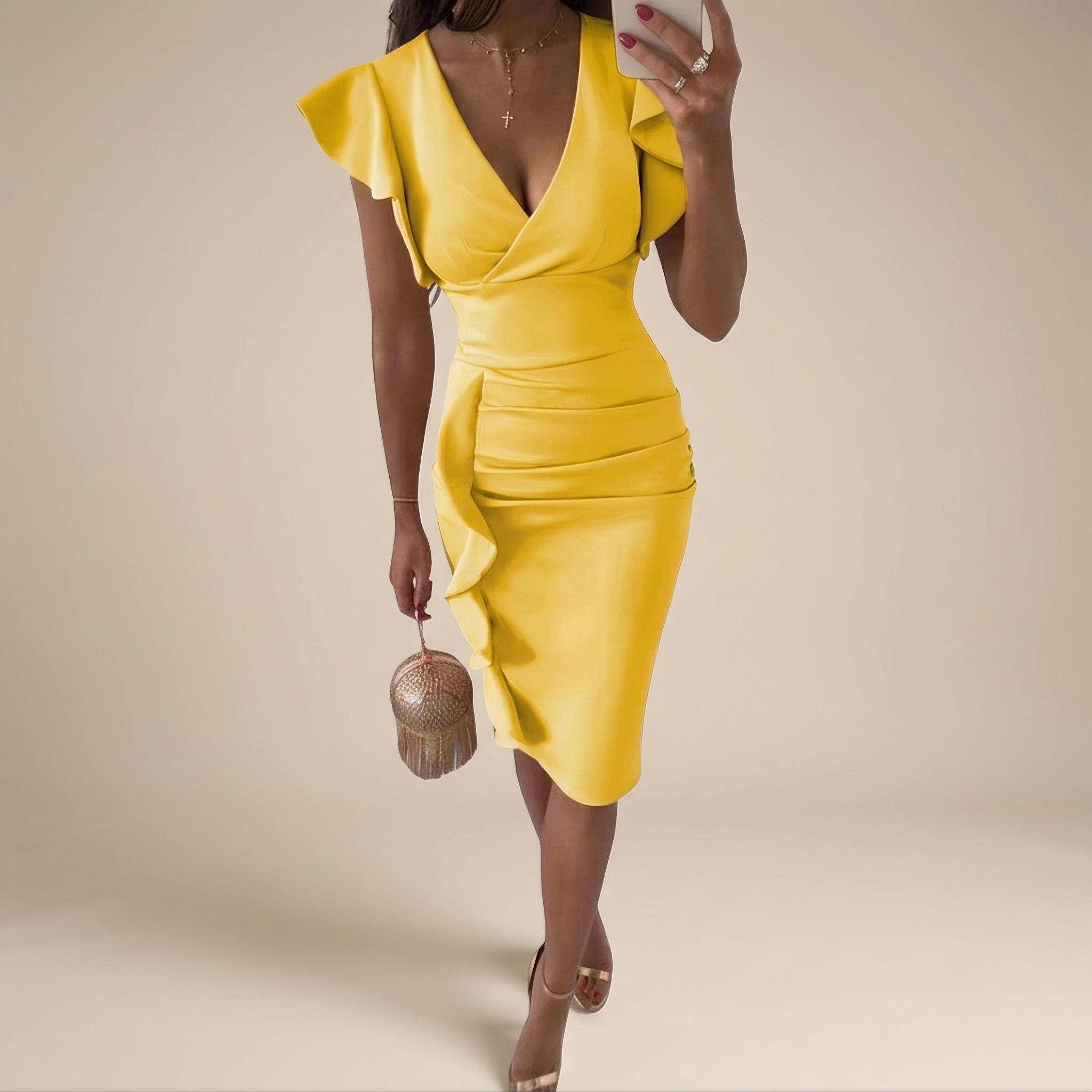 Marissa - Stylish Midi Cocktail Dress