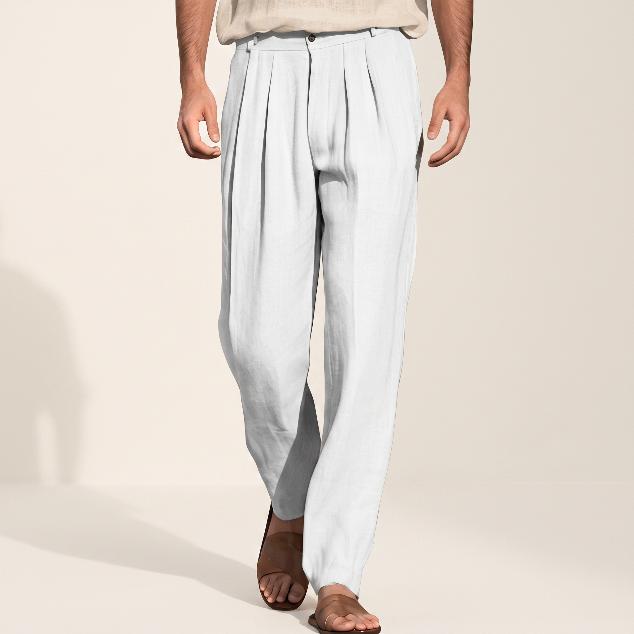 Randall - Relaxed Pleated Wide-Leg Pants