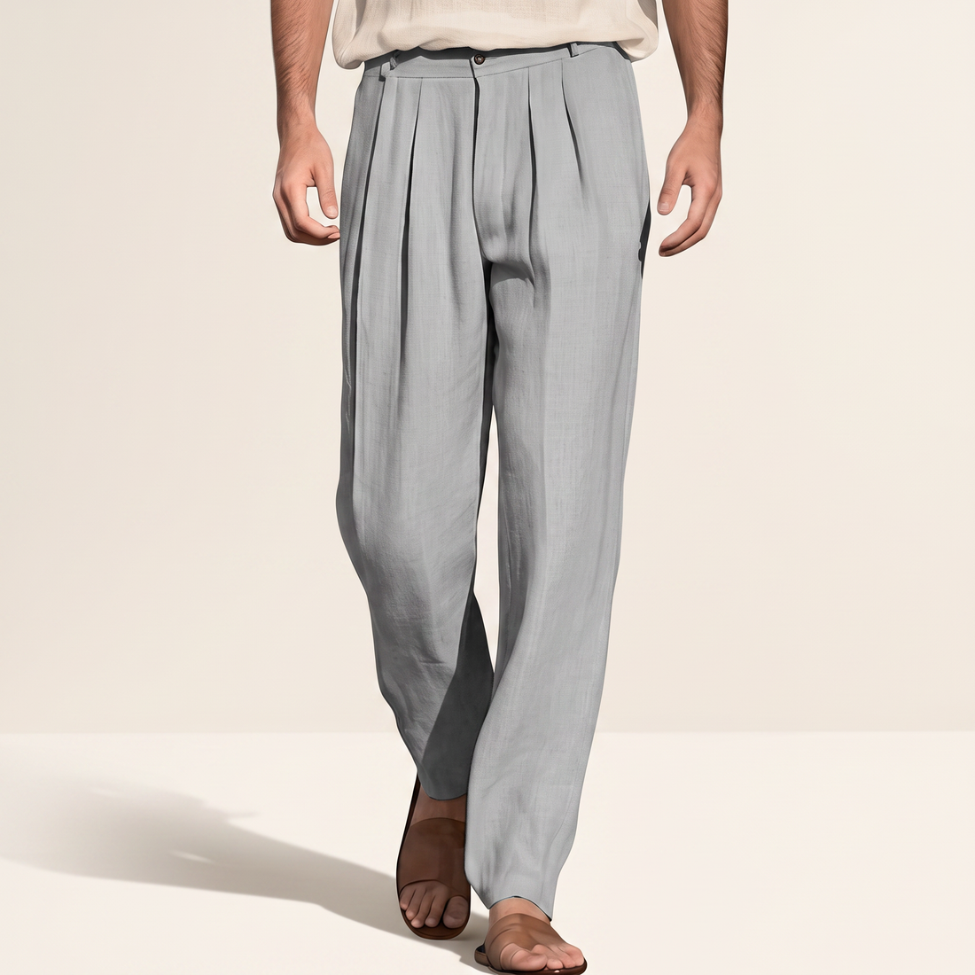 Randall - Relaxed Pleated Wide-Leg Pants