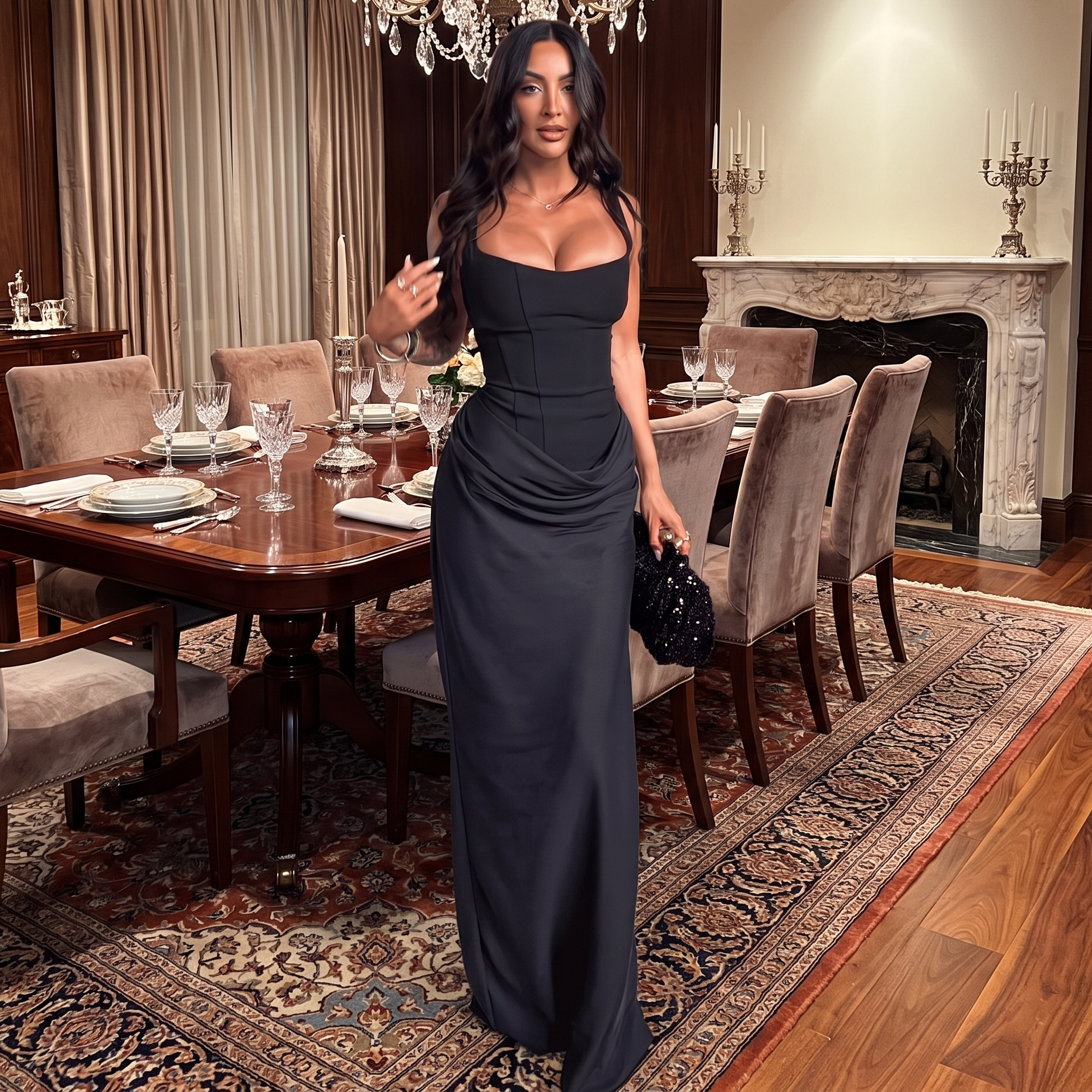 Christina - Trendy Sleeveless Long Dress