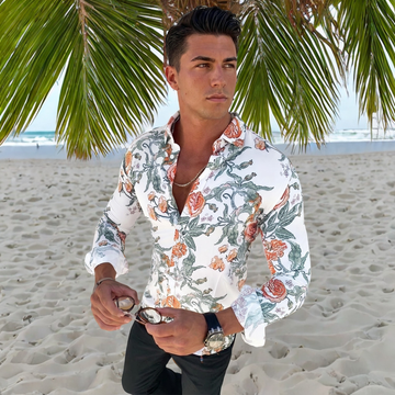 Denzel - Floral Pattern Long Sleeve Shirt